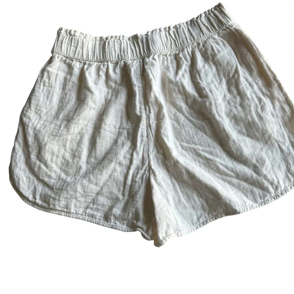 Universal Thread Short Beige Cotton Elastic Waist Casual Travel Beach Small - Picture 1 of 8